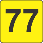 Number Seventy Seven (77) Fluorescent Circle or Square Labels